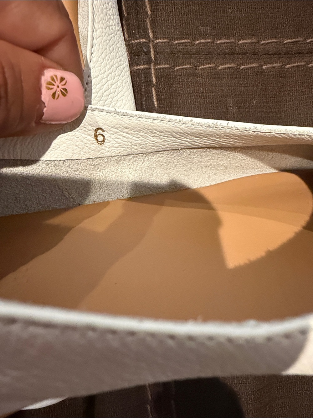 Everlane White Pebbled Leather Slip-On Flats - Picture 3 of 9